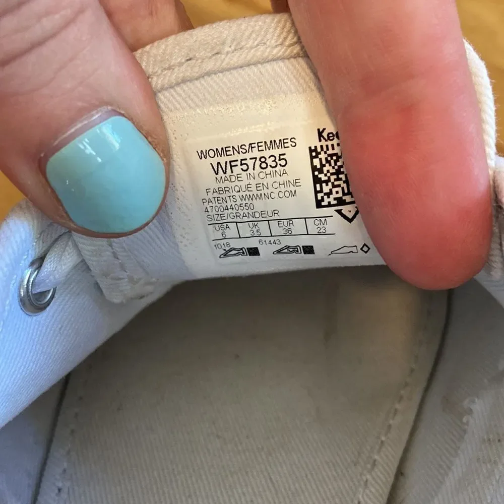 Kate Spade x Keds White Sparkle Glitter Lace Up Bridal Sneakers Size 6